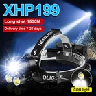 Новейший светодиодный налобный фонарь XHP199 COB, мощный перезаряжаемый налобный фонарь USB XHP160, светодиодный налобный фонарь 18650, налобный фонарь для кемпинга