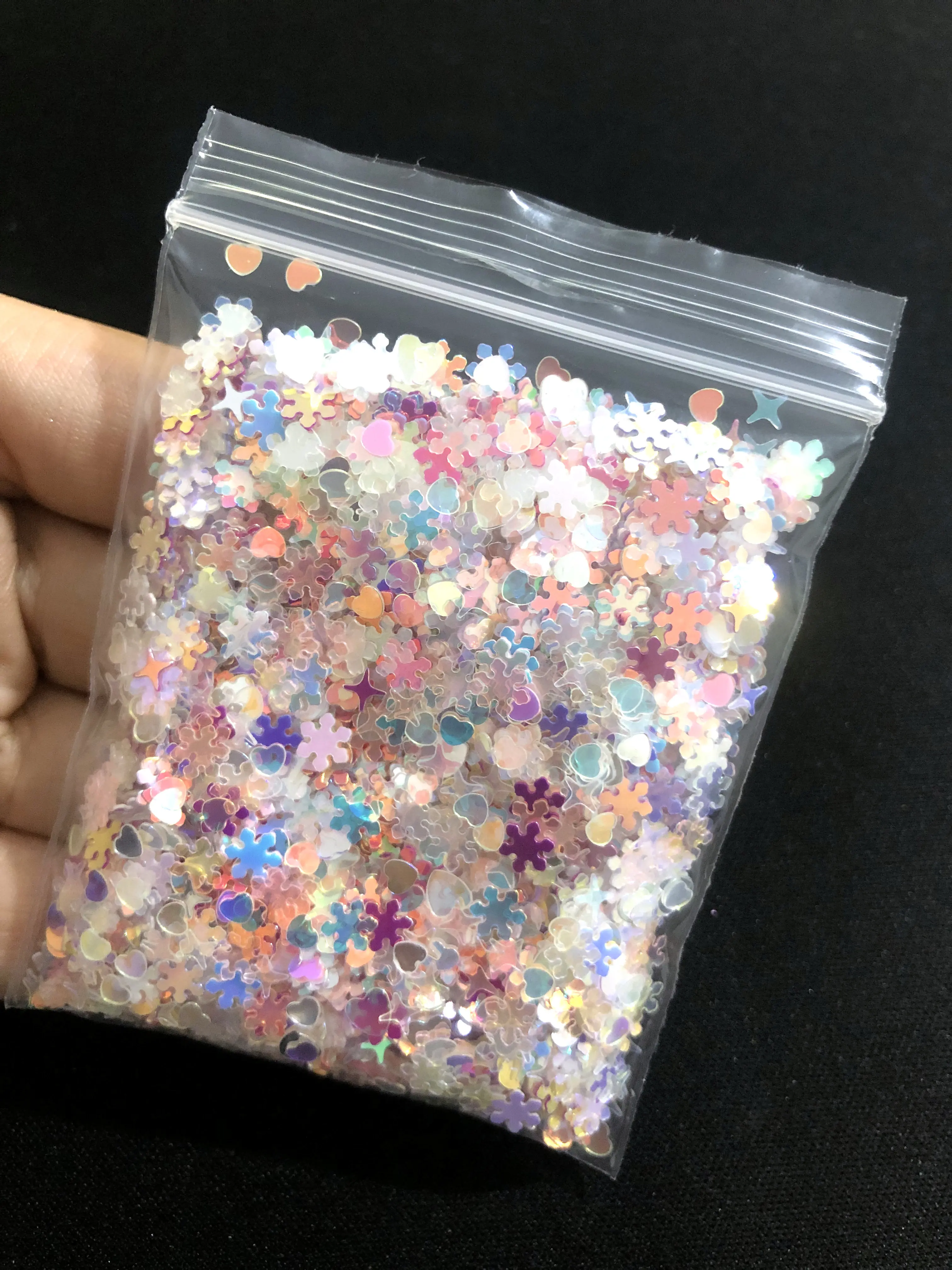 15 г Сладкая розовая Звезда блестит Сакура Снежинка Сердце с блестками DIY УФ Смола