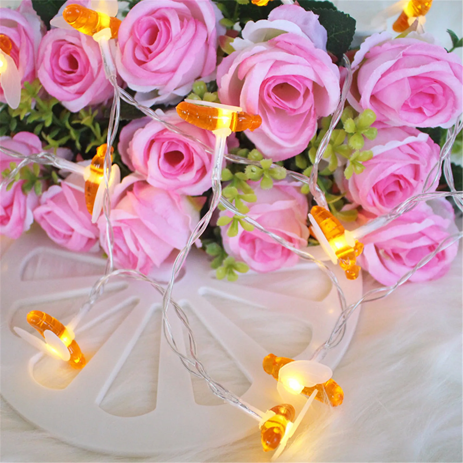 Светодиодная гирлянда с маленькими пчелами осветительная лампа-лента для