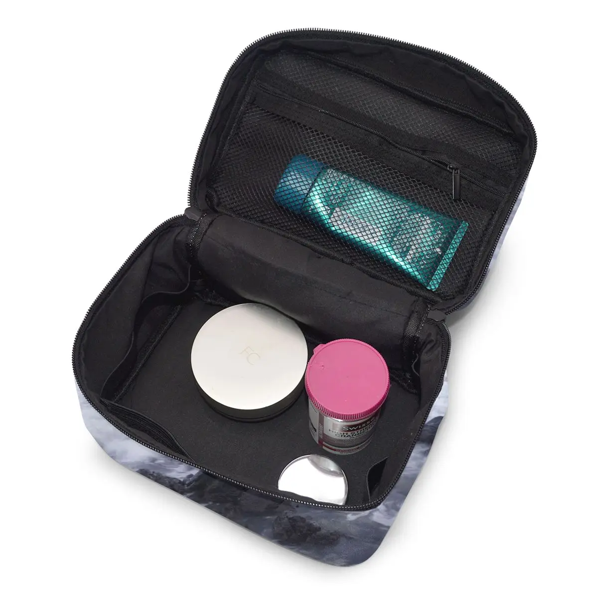 

2020 Women Makeup Bag Cosmetic Bags Waves Breaking On Rocks Ladies Beauty Case Cosmetics Organizer Toiletry Bag