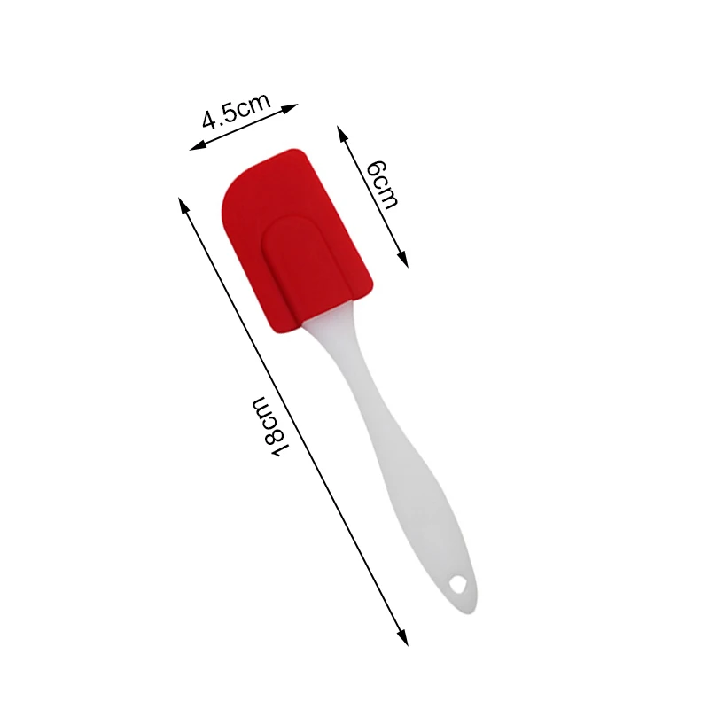 Red Small VOGVIGO кисти, кухонная утварь, 1 шт., Кондитерские инструменты, силиконовая лопатка, скребок для выпечки, крем, масло, ручка для торта, металлическая кулинарная лопатка для торта - Цвет: Red Small
