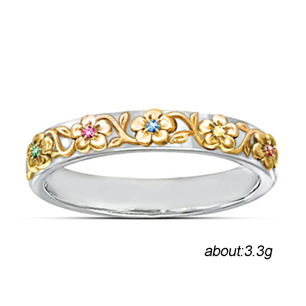 Женское кольцо с цветами Visisap обручальное в дворцовом стиле B2874 | Украшения и