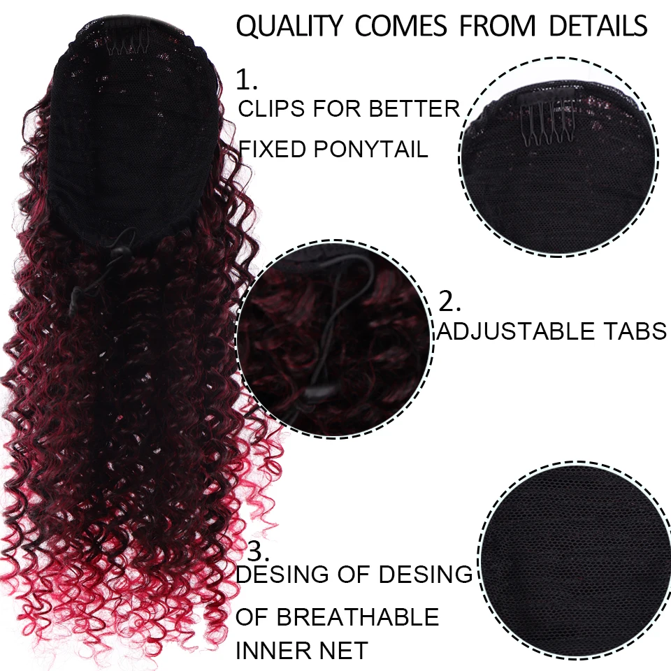 WEILAI синтетический парик для конского хвоста афро американский весенний вьющийся