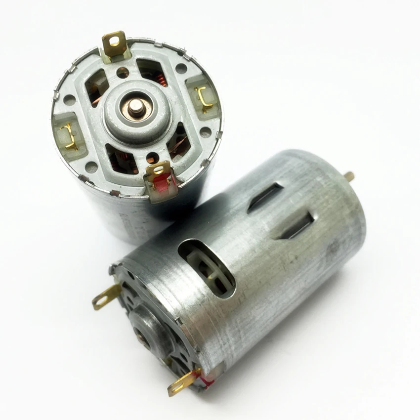 555 углеродный щеточный двигатель постоянного тока с передним шарикоподшипником