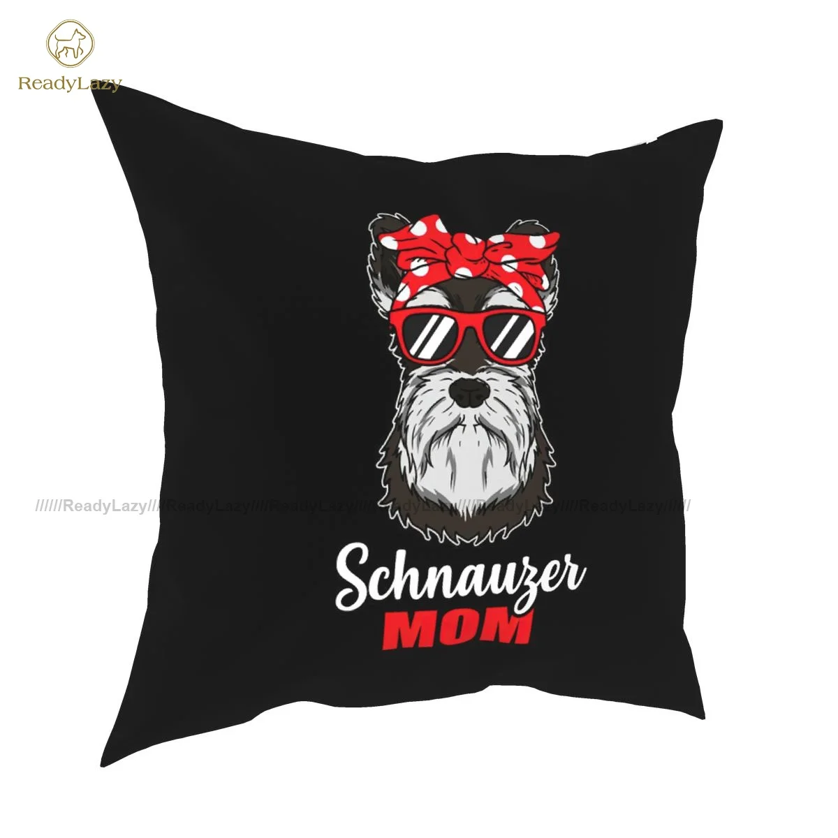 

Schnauzer Pillow Case Cute Polyester Pillowcase Car Zipper Summer Cover