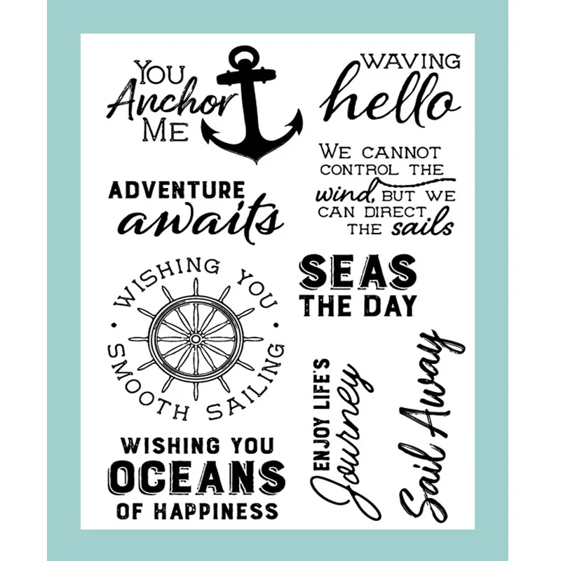 

ZATWBS Nautical adventure Clear Stamps For DIY Scrapbooking/Card Making/Album Decorative Rubber Stamp Crafts
