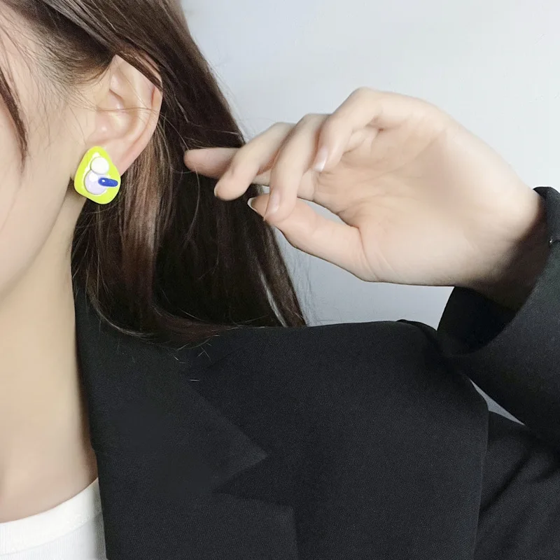 

LOVOACC Multiple Cute Colorful Cartoon Arcylic Earrings for Women Girl Star Geometric Resin Stud Earrings Funny Jewelry Gifts