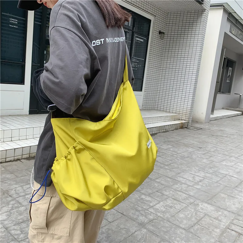 

Нейлоновая вместительная сумка-мессенджер для женщин, стильная Студенческая холщовая Сумочка на плечо в стиле Харадзюку, клатчи для покупо...