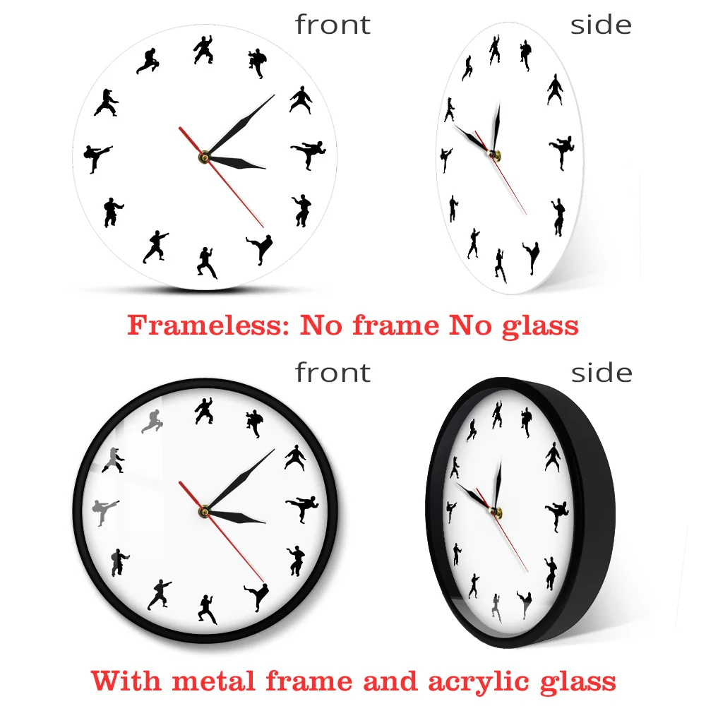 Настенные часы для тхэквондо каратэ современные декоративные настенные боев и
