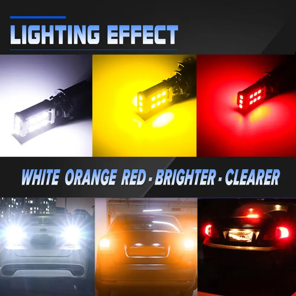 Светодиодсветодиодный лампы T15 W16W с нитью накаливания 15SMD 2835 4 шт. 5 Вт для