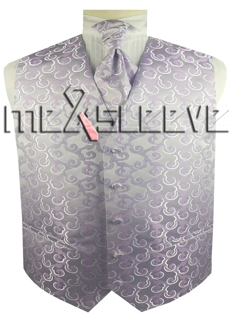 free shipping Men's bridegroom elegant cloudy pattern fabric waistcoat set