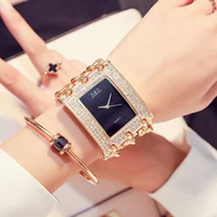 gd 2021 new casual fashion mens bracelet watch three chain diamond quartz watch free shipping