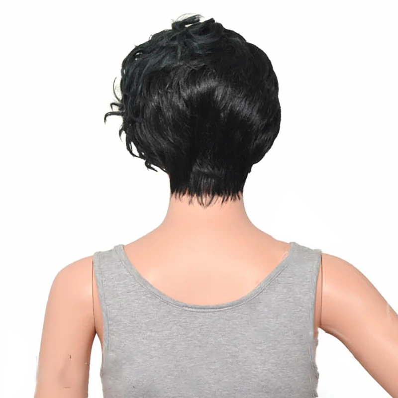 HAIRJOY женский специальный смешанный цвет боковая часть короткий кудрявый синтетический парик для волос