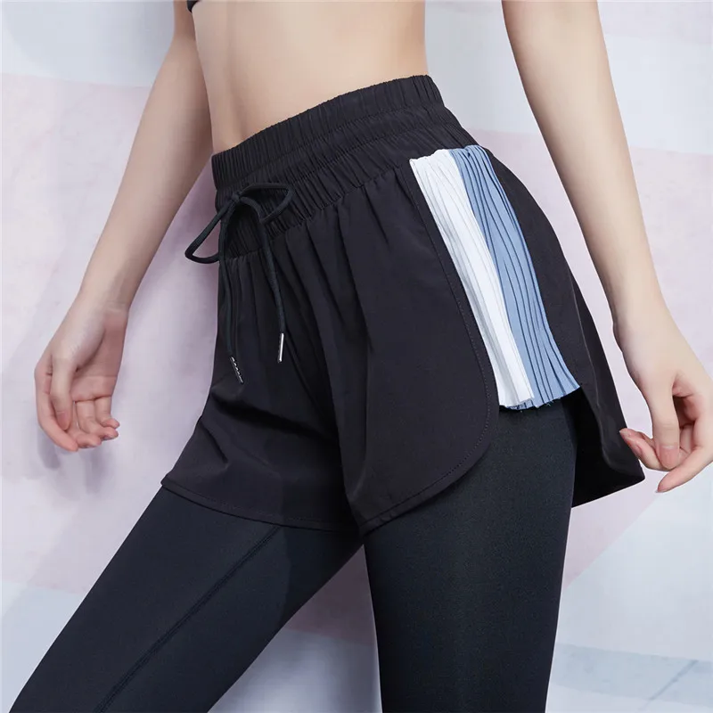 Женские Штаны Для Йоги разные цвета женские спортивные брюки 2 в 1 для фитнеса