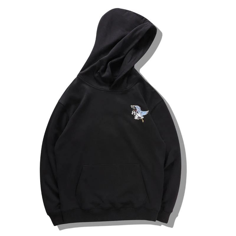 Толстовки с вышивкой журавля китайскими птицами толстовки капюшоном в стиле