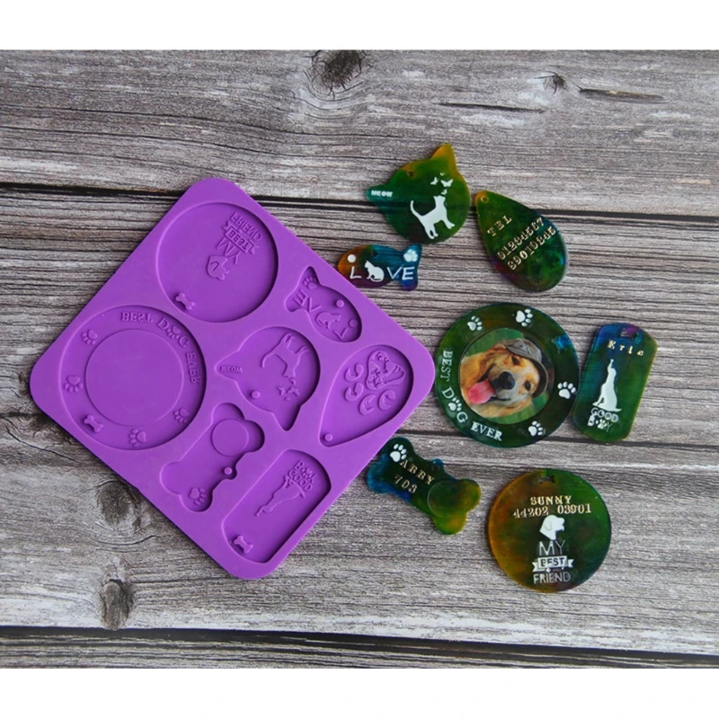 

Поделки, ювелирные изделия, брелок, инструмент для изготовления бирки для собак, подвеска для домашних животных, силиконовая форма