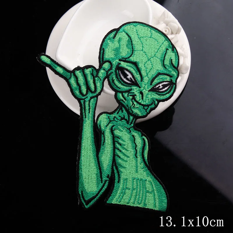 DIY Alien/нашивка с НЛО утюгом на нашивках одежде вышитые патчи для одежды патч пошив