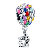 hot sale 925 sterling silver hot air balloon charm beads fit original pandora bracelet pendant necklace jewelry gifts for ladies