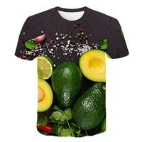 summer men and women t shirt shirt 3d printed avocado t shirt fruit pattern men suitable for cool and comfortable casual tops