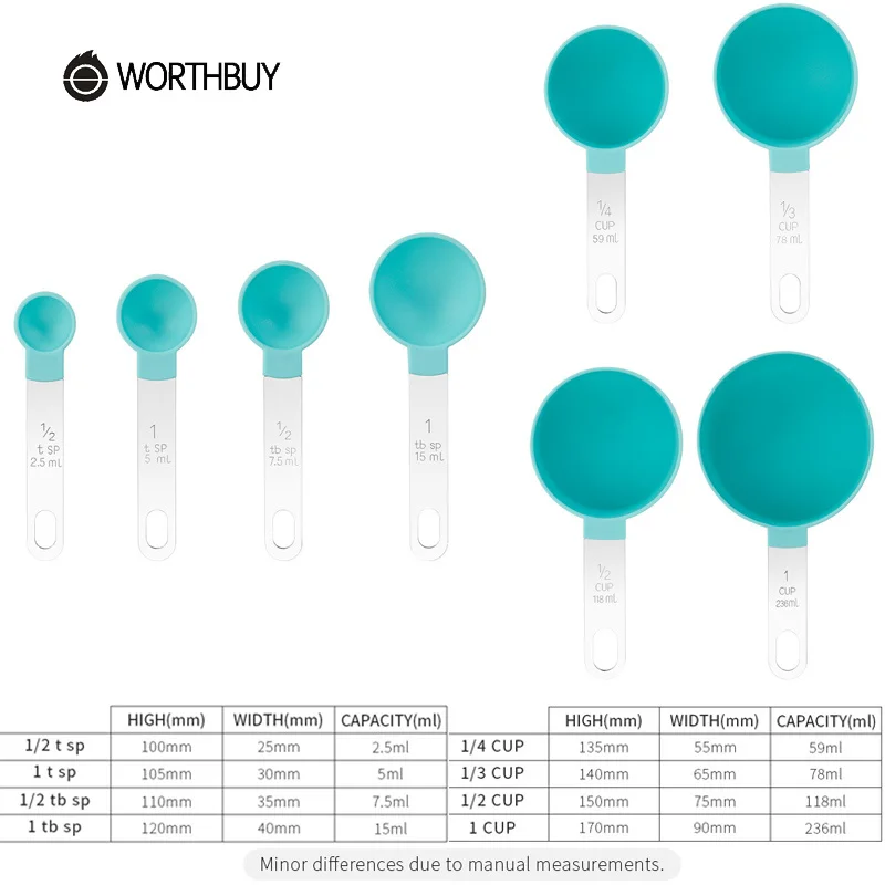 

WORTHBUY Measuring Cup Measuring Spoon Scoop Tea Coffee Kitchen Gadget Sets Baking Accessories Measuring Cake Tools Scales Set