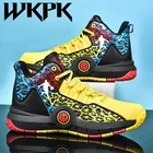 Детская обувь WKPK, летние дышащие детские кроссовки, Нескользящие износостойкие уличные баскетбольные ботинки для мальчиков, товары для активного отдыха