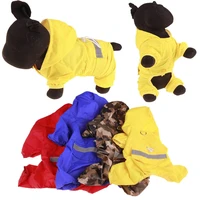 pet cat dog raincoat hooded reflective puppy dog rain coat outdoor pet clothes hooded windproof design waterproof coat