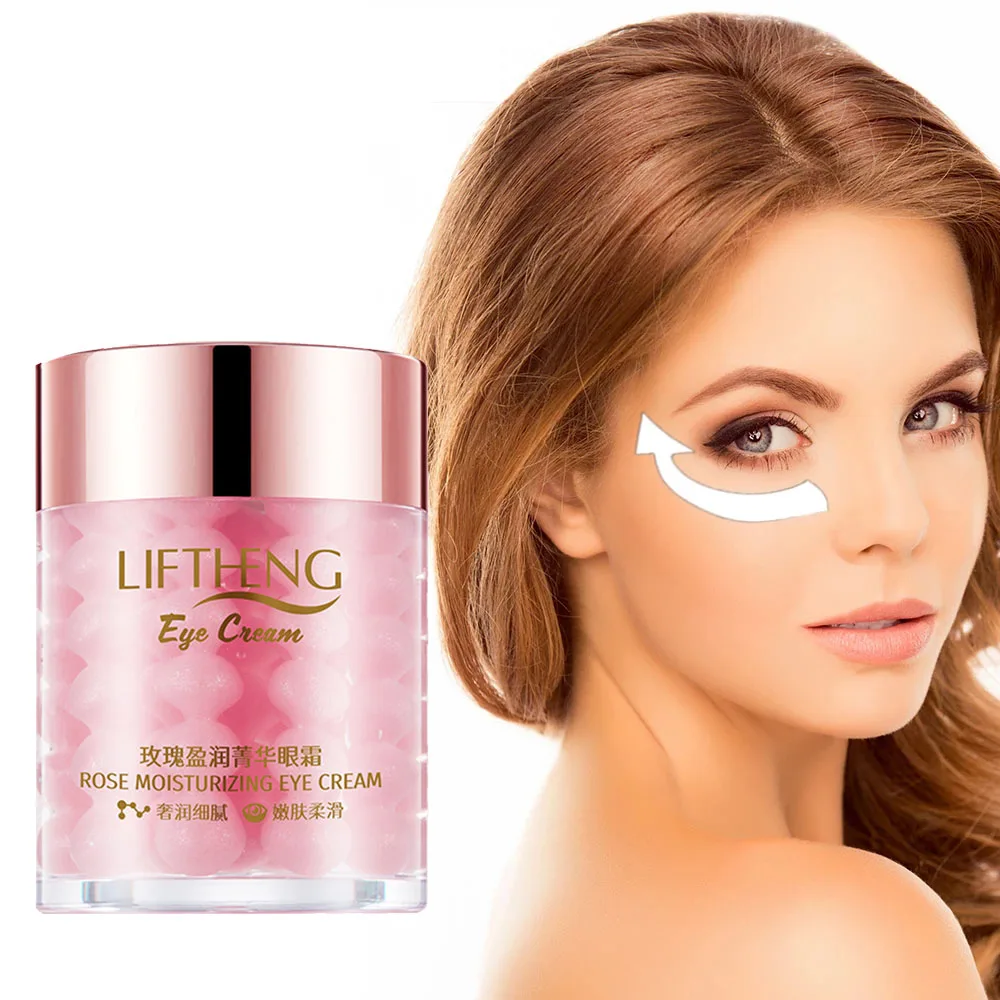 Крем для глаз с розовой сывороткой гиалуроновой кислоты против морщин, с коллагеном, против темных кругов и старения, против отечности и средства по уходу за сумками.