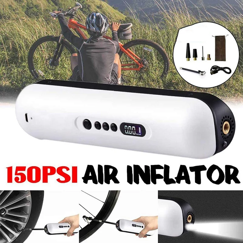 

Digital Wireless Smart Car Air Pump Portable Handheld Bicycle Bike Car Tire Inflator Air Pump USB Electric Air Pump