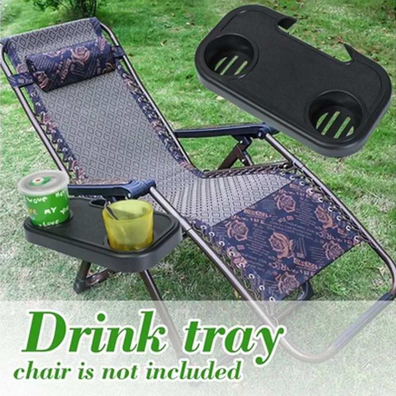 

Portable Folding Camping Picnic Outdoor Beach Garden Chair Side Tray Holder for Drink HANW88