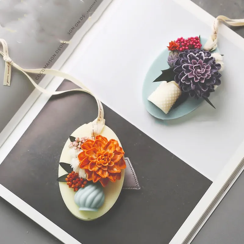 

Small Bottle Listing Plaster Epoxy Chocolate Molds Handmade Diy Car Aromatherapy plaster Hanging Silicone Clay Mould