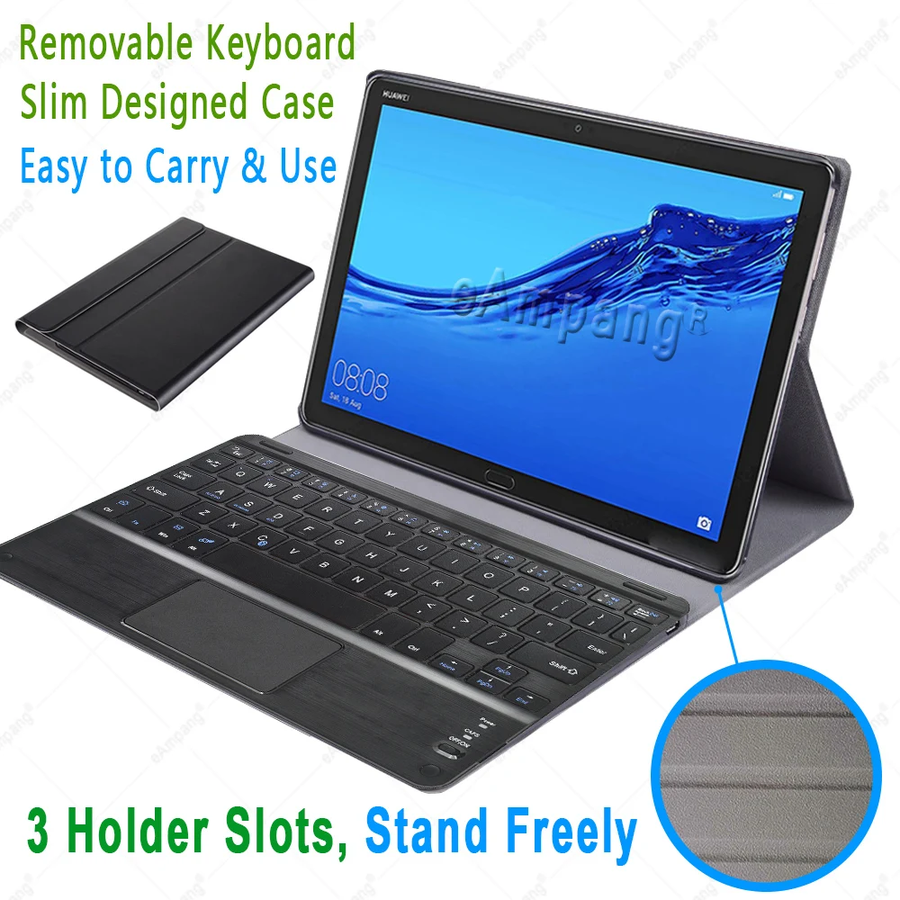 touchpad keyboard case for huawei mediapad m5 t5 10 1 m6 10 8 lite matepad pro 10 8 10 4 t 10s t10s case trackpad keyboard cover free global shipping