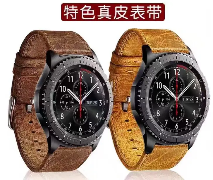 Браслет Pebble time amazfit 3 GTR2 GTS pop кожаный ремешок для Samsung Galaxy active2 42 46 мм Gear S3 Ticwatch S S2 1 E