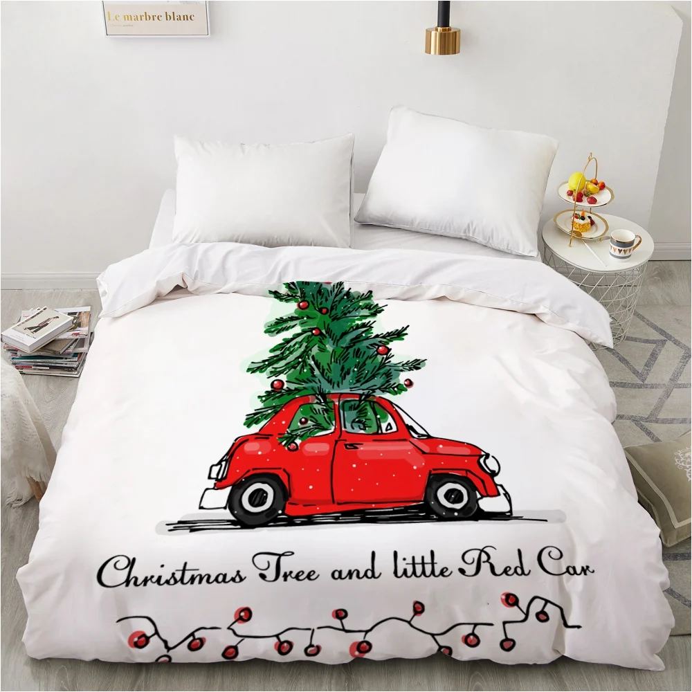 

1 PCS 3D Printed Christmas Red Car Duvet Cover 240x220 King Size Printing NO Pillowcases And NO Sheets Home Textiles Comforter