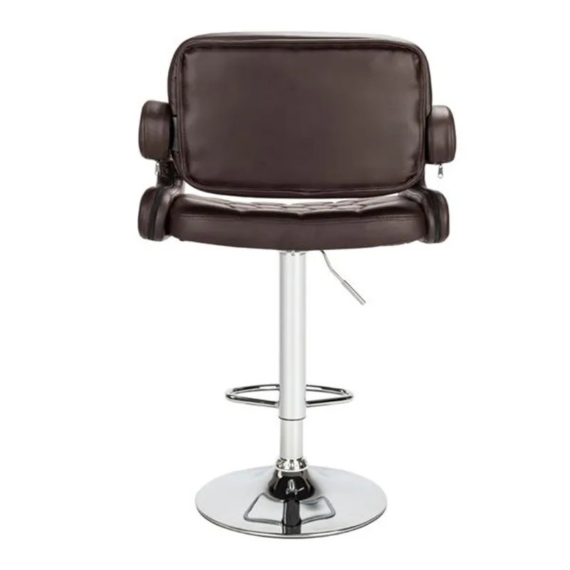 

2pcs Adjustable High Type with Disk armrest Square Backrest Button Design Bar Stools Spa Tattoo Facial Massage Salon Furniture