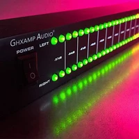 ghxamp professional dual 40 led spectrum stage home amplifier speaker audio stereo level indicator 57db 0db