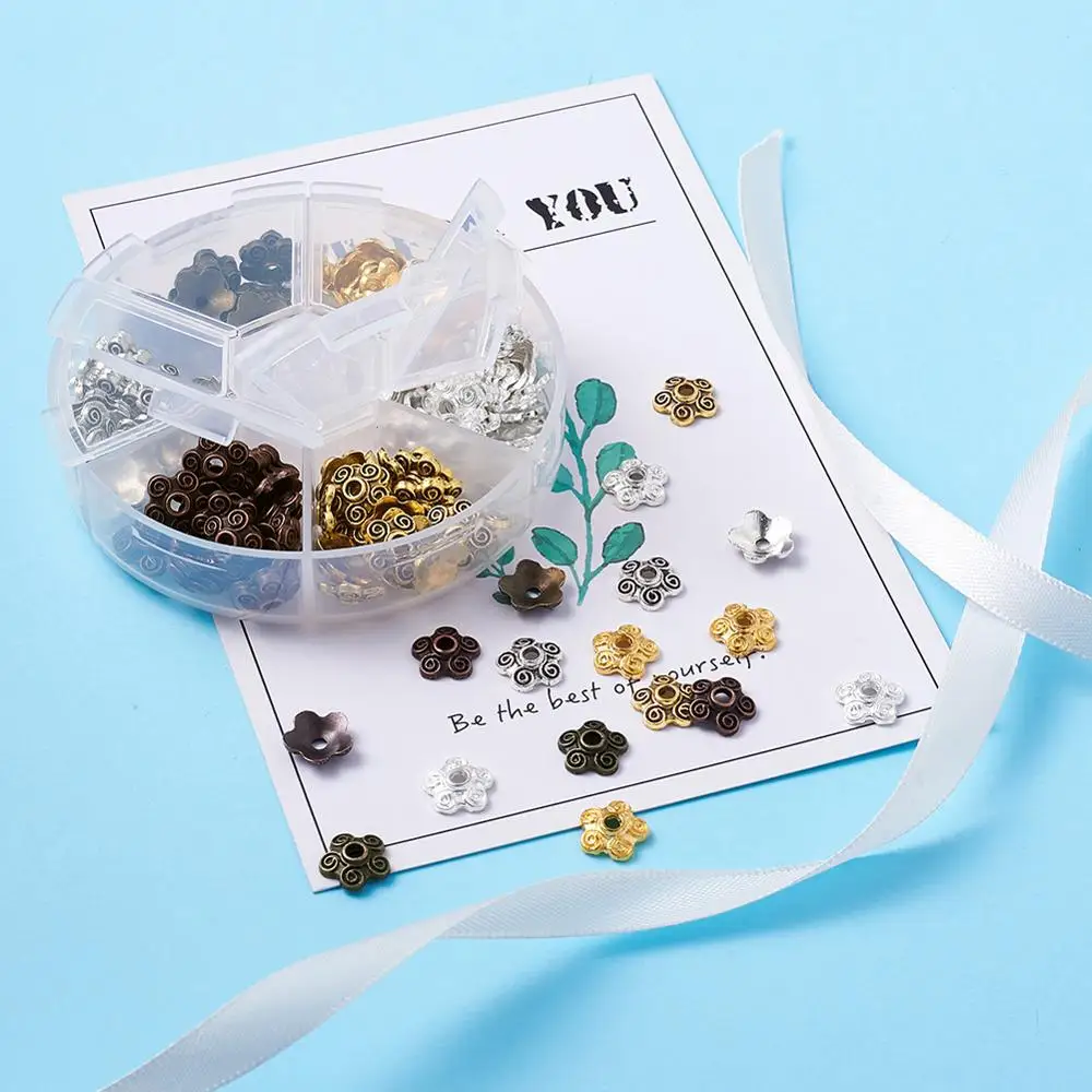 Бусины Из Сплава в тибетском стиле с 5 лепестками фурнитура для самостоятельного