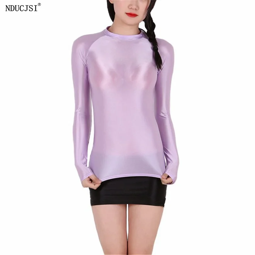 

Новая Прозрачная Футболка NDUCJSI, сексуальные женские базовые простые однотонные топы, женские тонкие облегающие повседневные футболки с кру...