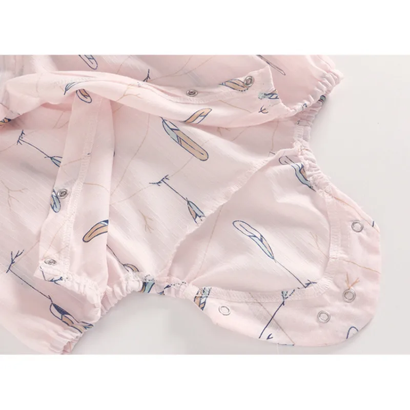 Летнее хлопковое кимоно с цветочным принтом стильная детская одежда комбинезоны