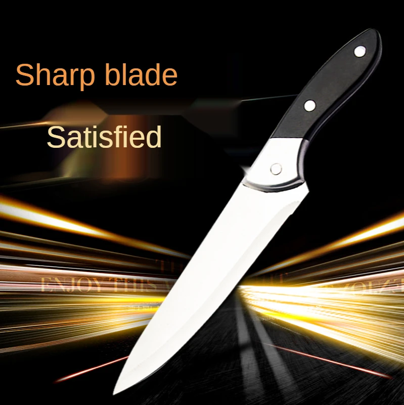 

1pcs Chef's knife Stainless steel Kitchen knives Plastic Handle Cooking knife Cutting Vegetables Meat Multifunctional