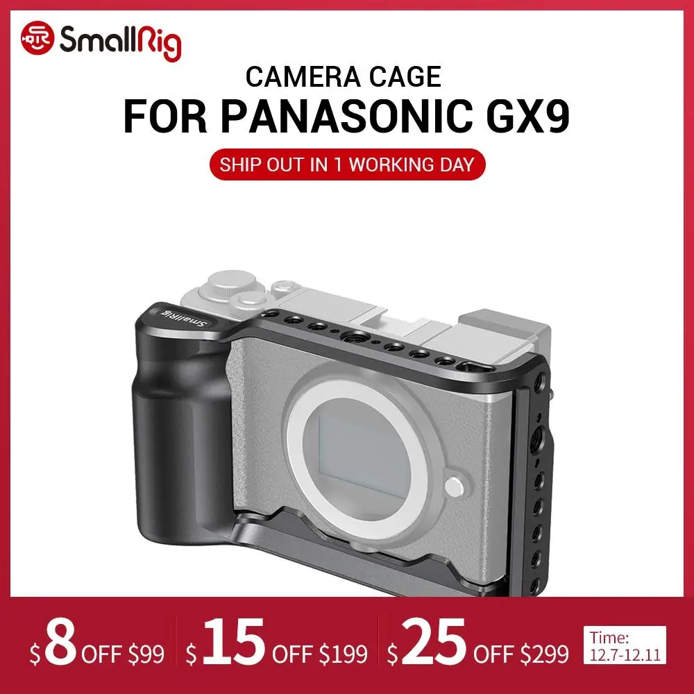 Клетка SmallRig GX9 для камеры Panasonic с направляющими Nato 1/4 3/8 отверстий резьбы ручка EVF