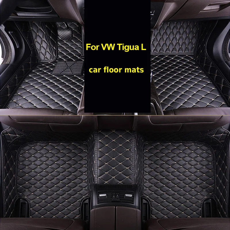 Ковер для Volkswagen Tiguan mk2 автомобилей стайлинг Кожаные коврики для авто Защита ковровых покрытий Аксессуары для внутренней отделки