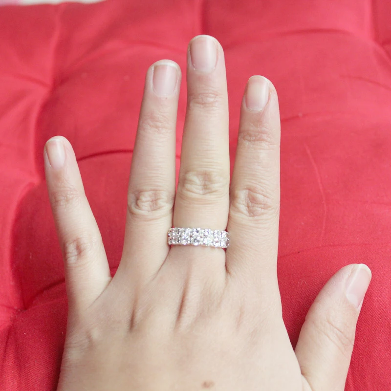 Женский Римский прозрачный циркониевый Кристальный кольцо стразы кристаллы в