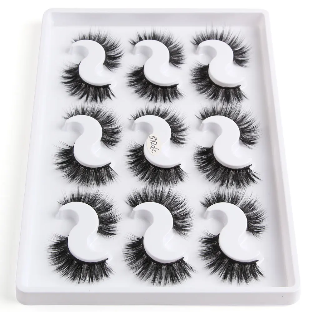 9 пар/компл. Макияж ресницы серо-коричневого цвета ручная работа объем