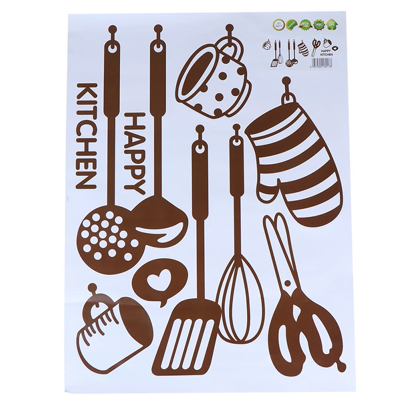 Забавные кухонные инструменты 40*105 см настенные наклейки на окно магазина