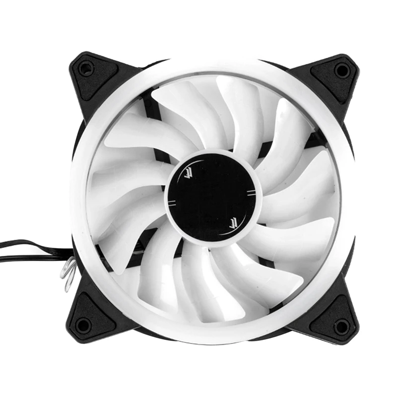 

HOT-12cm шасси вентилятор с двойной апертурой цветная (RGB) внутренние и внешние светильник светящиеся бесшумный светодиодный вентилятор компью...
