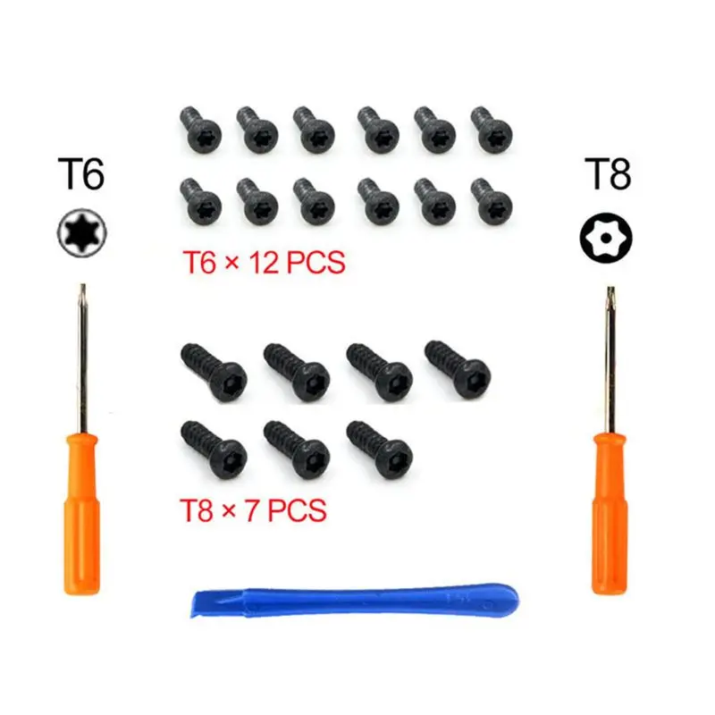 

Opening Disassemble Repair Parts Tools Kit T8 T6 Screwdriver with Screws For -XBOX -ONE- /S Slim ones/ Elite Gamepad Controlle
