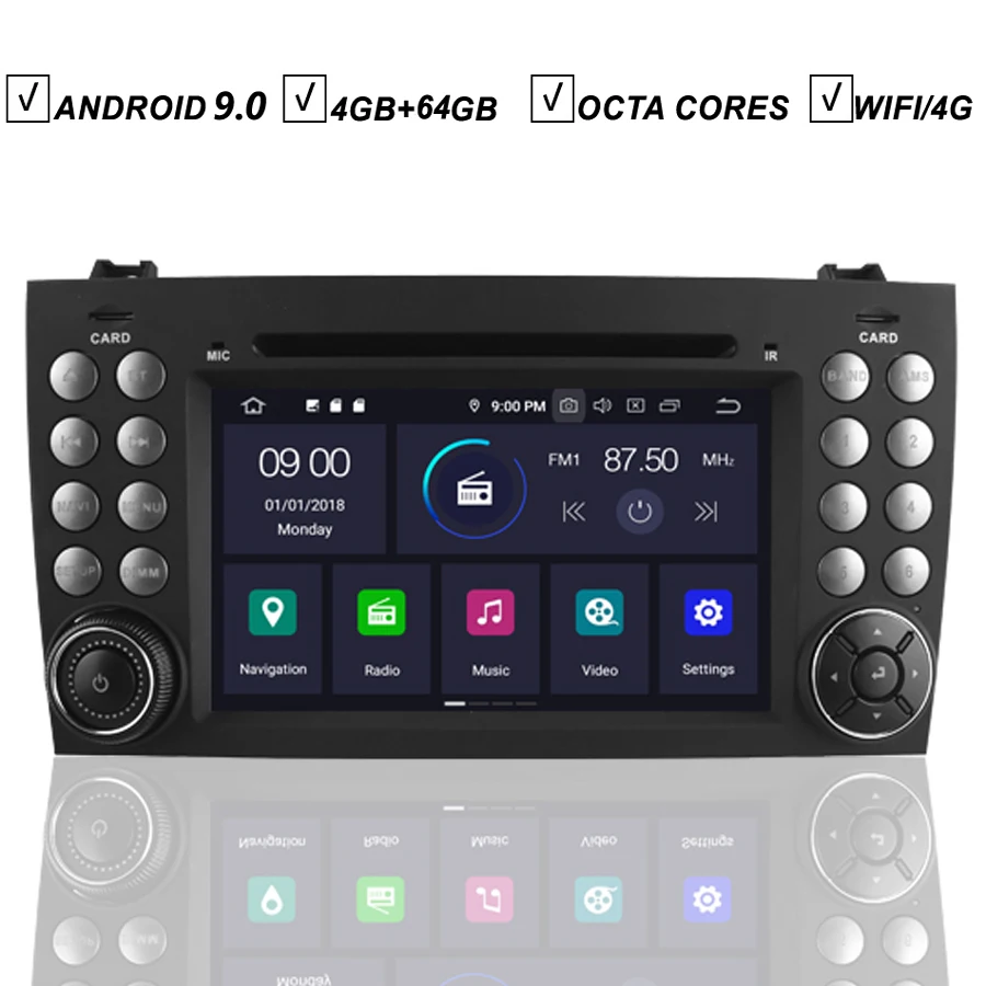 Автомобильный DVD плеер Android 10 с GPS для Mercedes Benz SLK R171 W171 SLK200 SLK280 SLK350 Радио Стерео