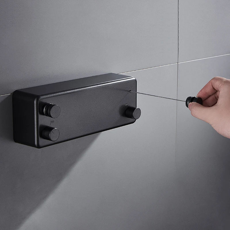 Веревка для сушки одежды из нержавеющей стали двухслойная Выдвижная веревка