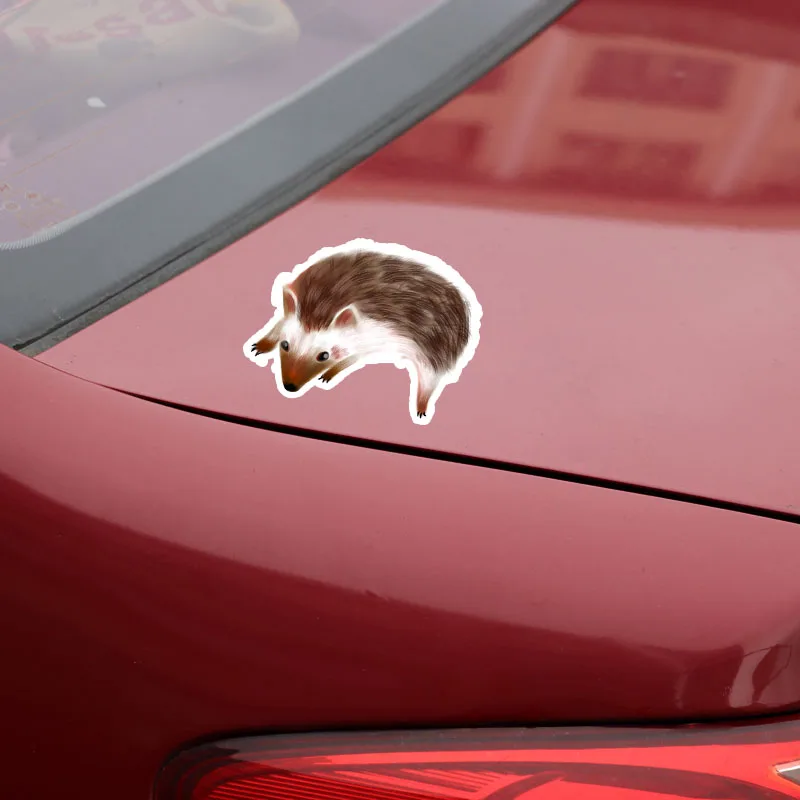 YJZT 11.5CM*15.8CM Interesting Personality Animal Hedgehog PVC Car Sticker Decals C29-0184 | Stickers