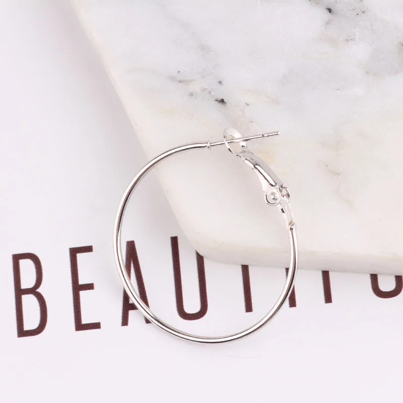 Серьги большого размера для женщин простые круглые серьги в стиле панк украшения